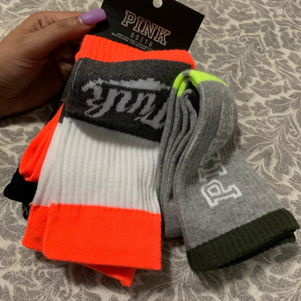 3 Pairs of VS Pink Tube Socks